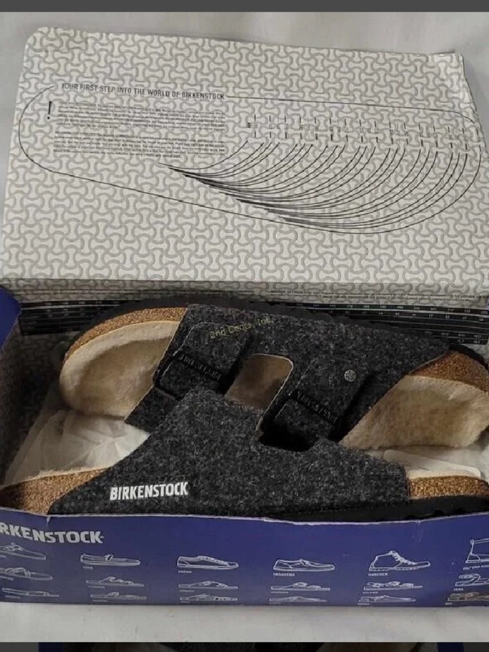 Birkenstock Men’s Arizona Two-Strap Sandals in Charcoal